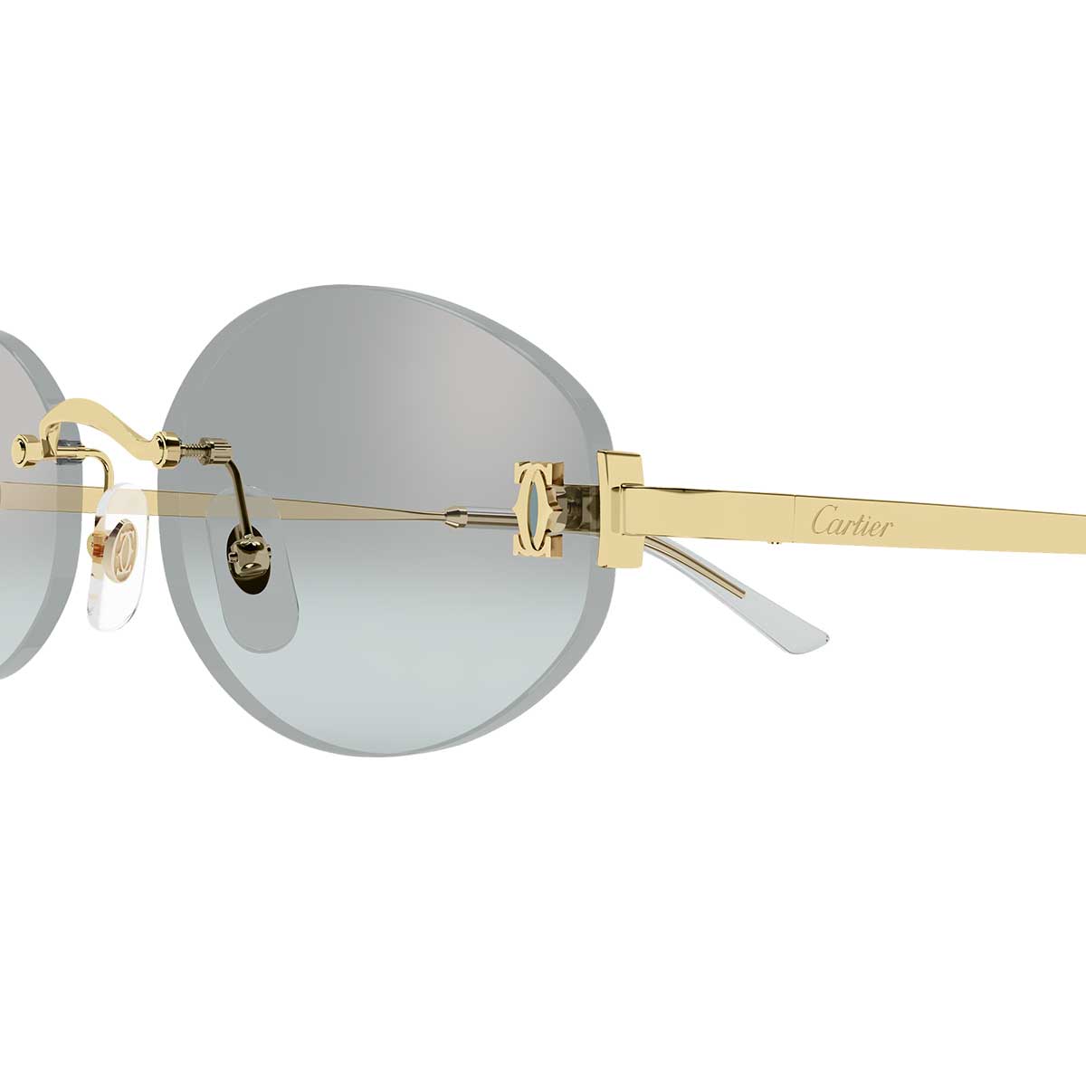 Cartier Occhiali da Sole CT0592S 004 Oro/Verde Unisex 3