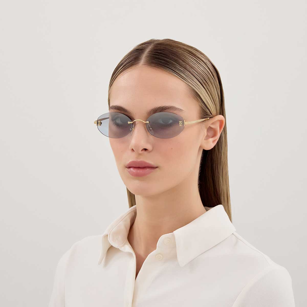 Cartier Occhiali da Sole CT0592S 004 Oro/Verde Unisex 4