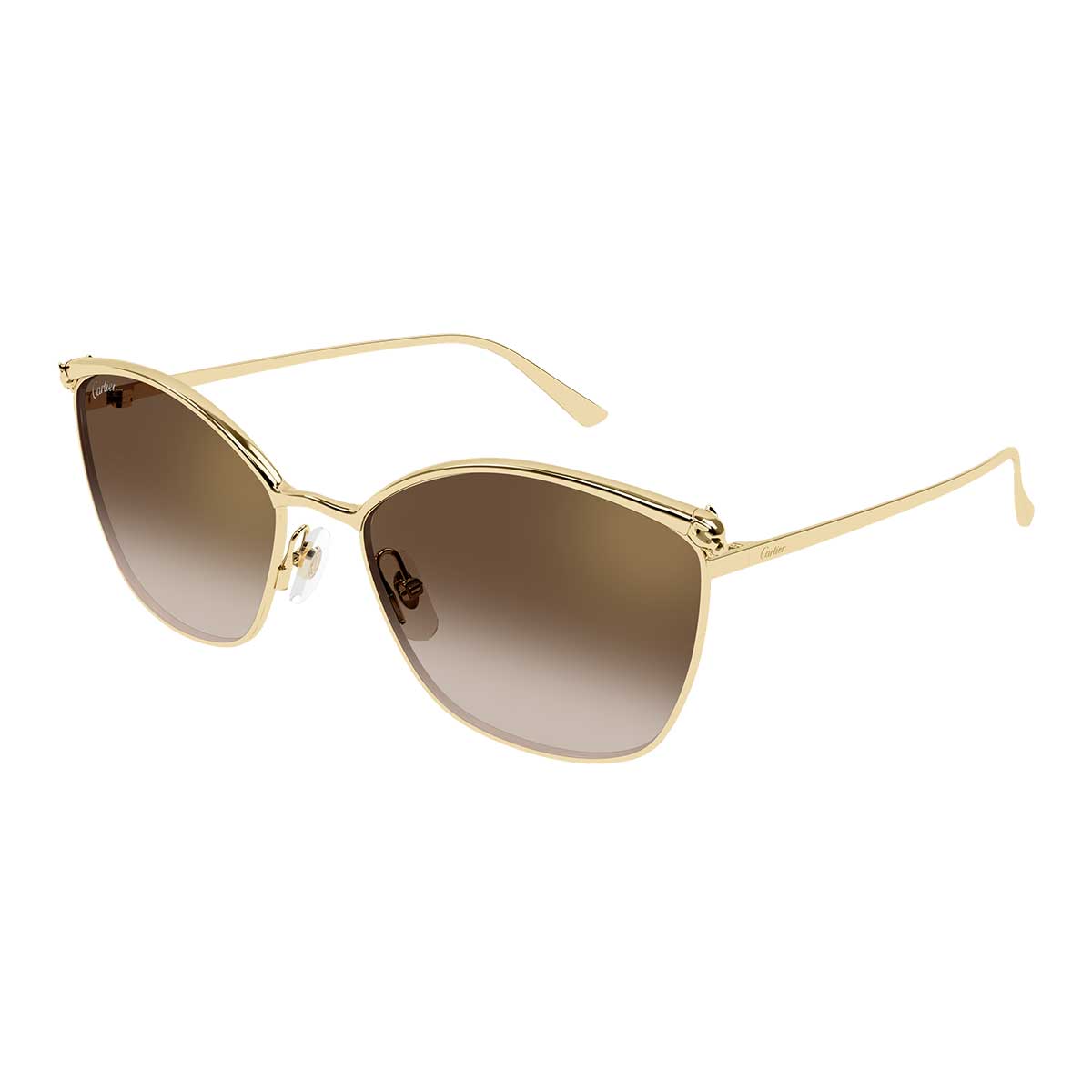 Cartier Occhiali da Sole CT0595S 002 Oro/Marrone Donna