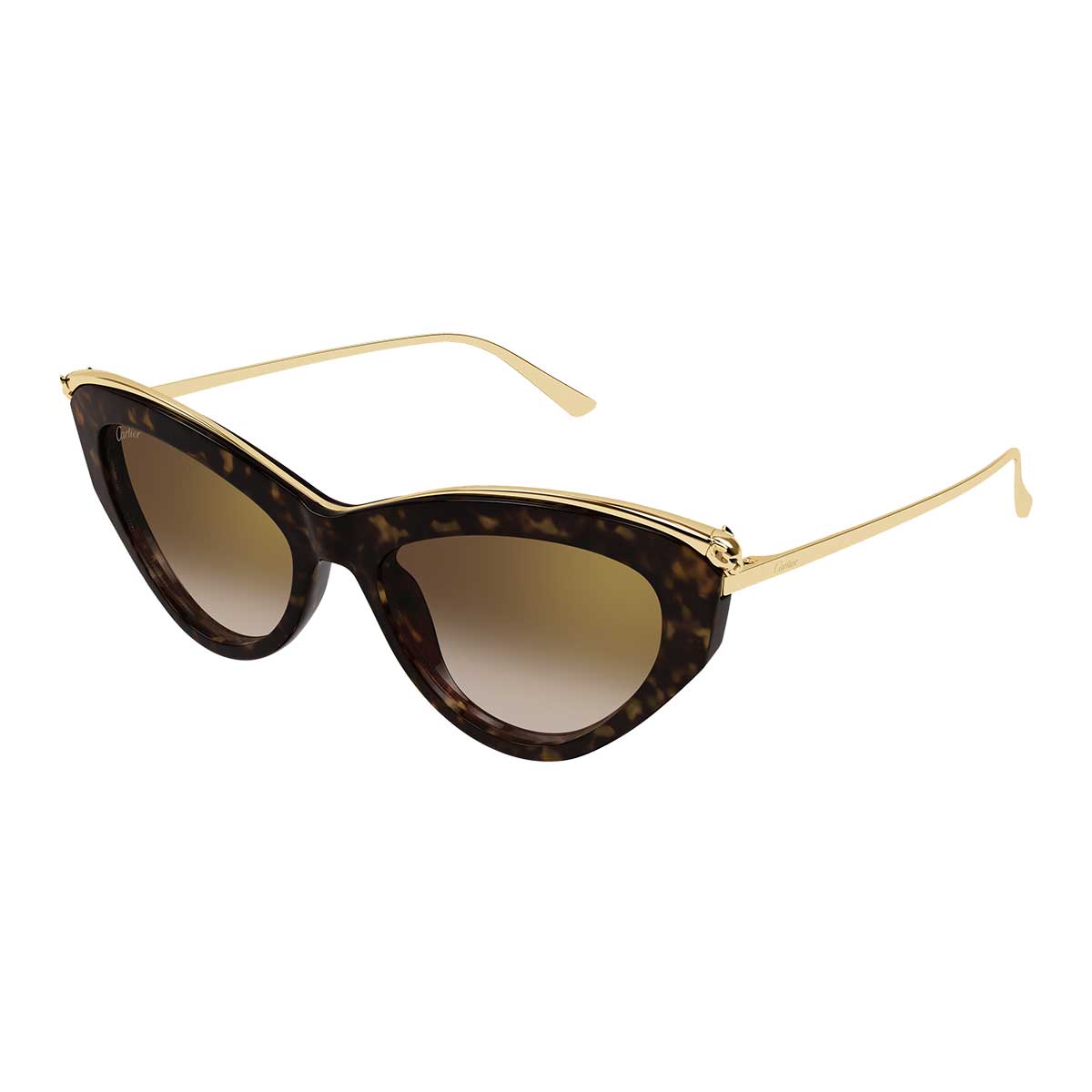 Cartier Occhiali da Sole CT0596S 002 MarroneOro/Marrone Donna