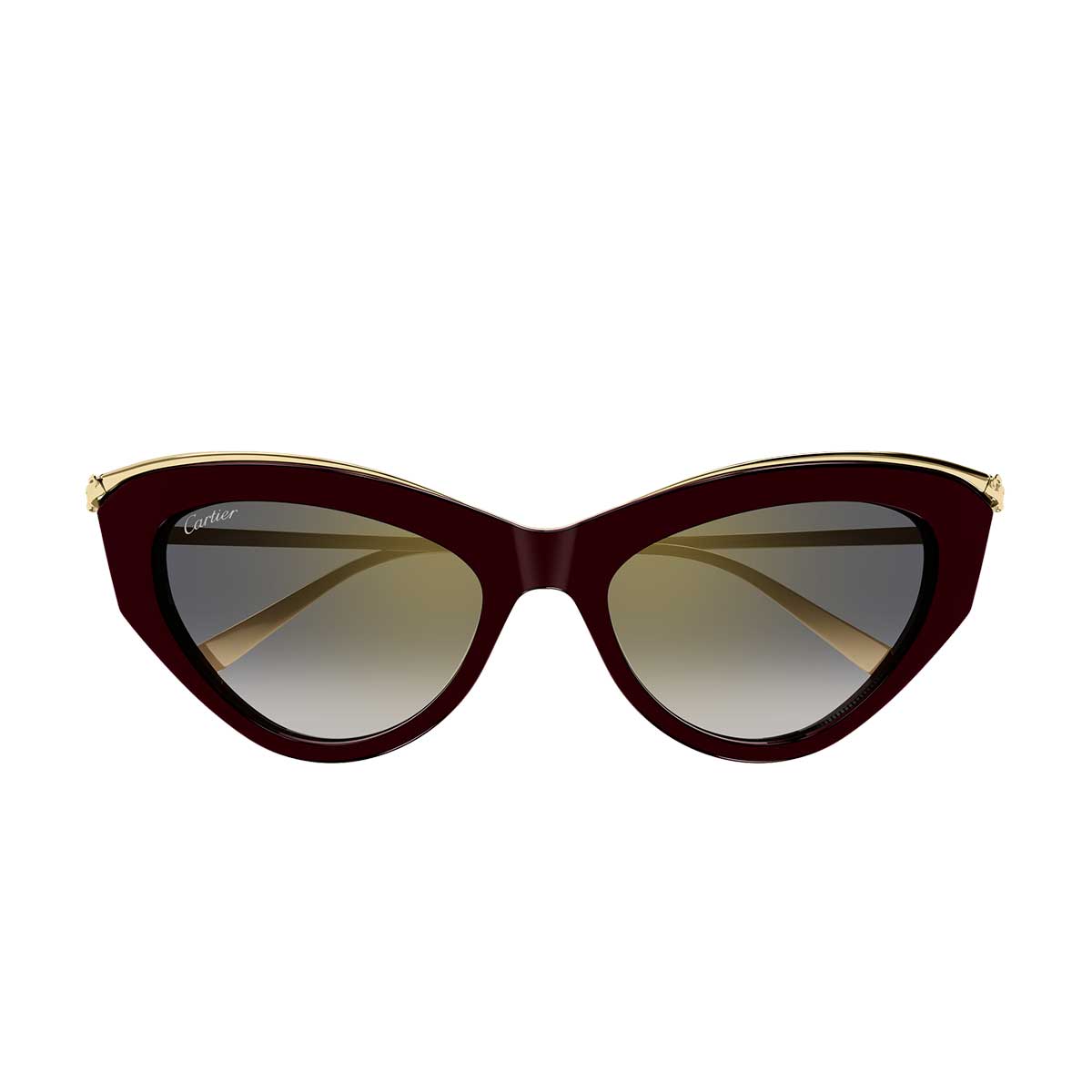 Cartier Occhiali da Sole CT0596S 004 BurgundyOro/Grigio Donna