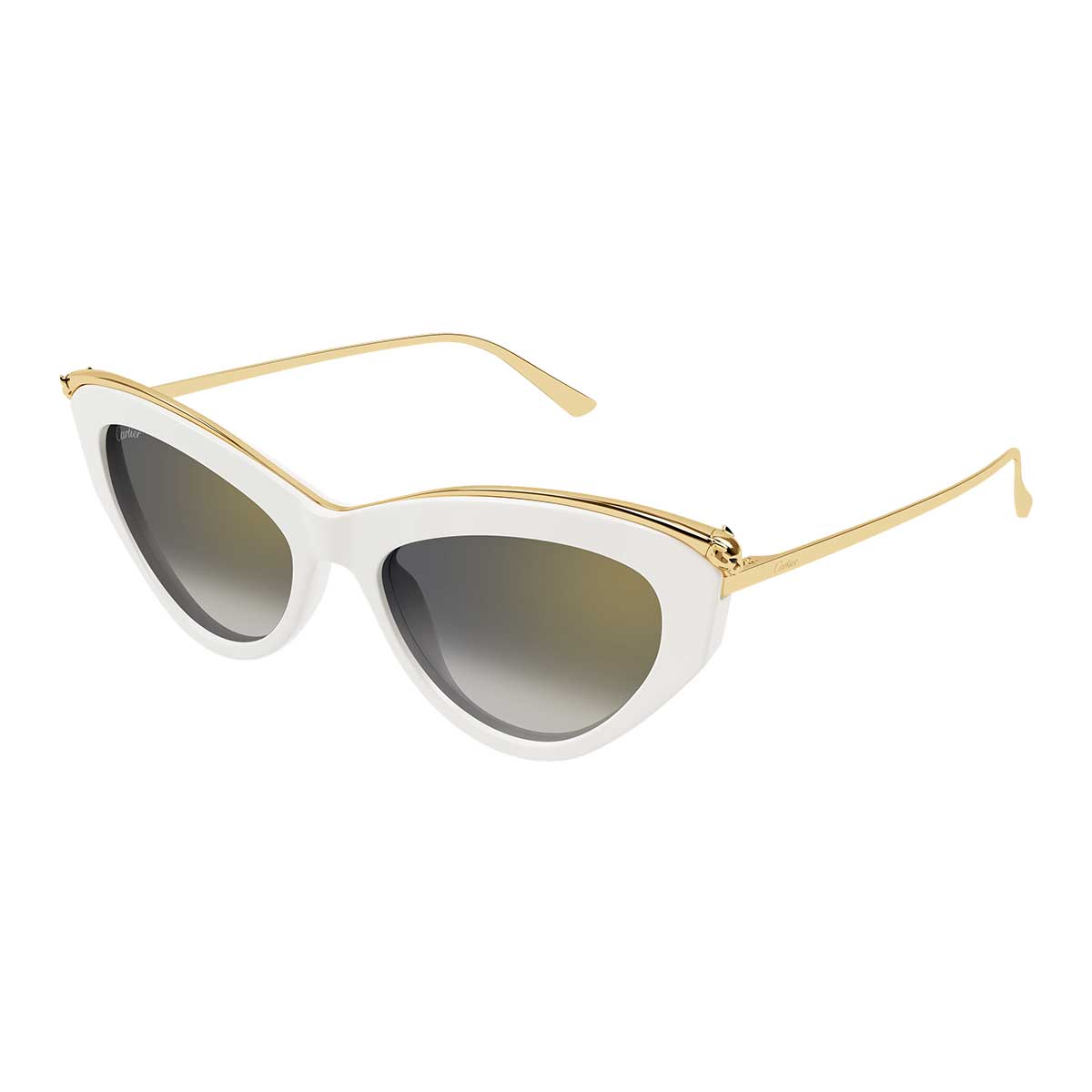 Cartier Occhiali da Sole CT0596S 005 BiancoOro/Grigio Donna