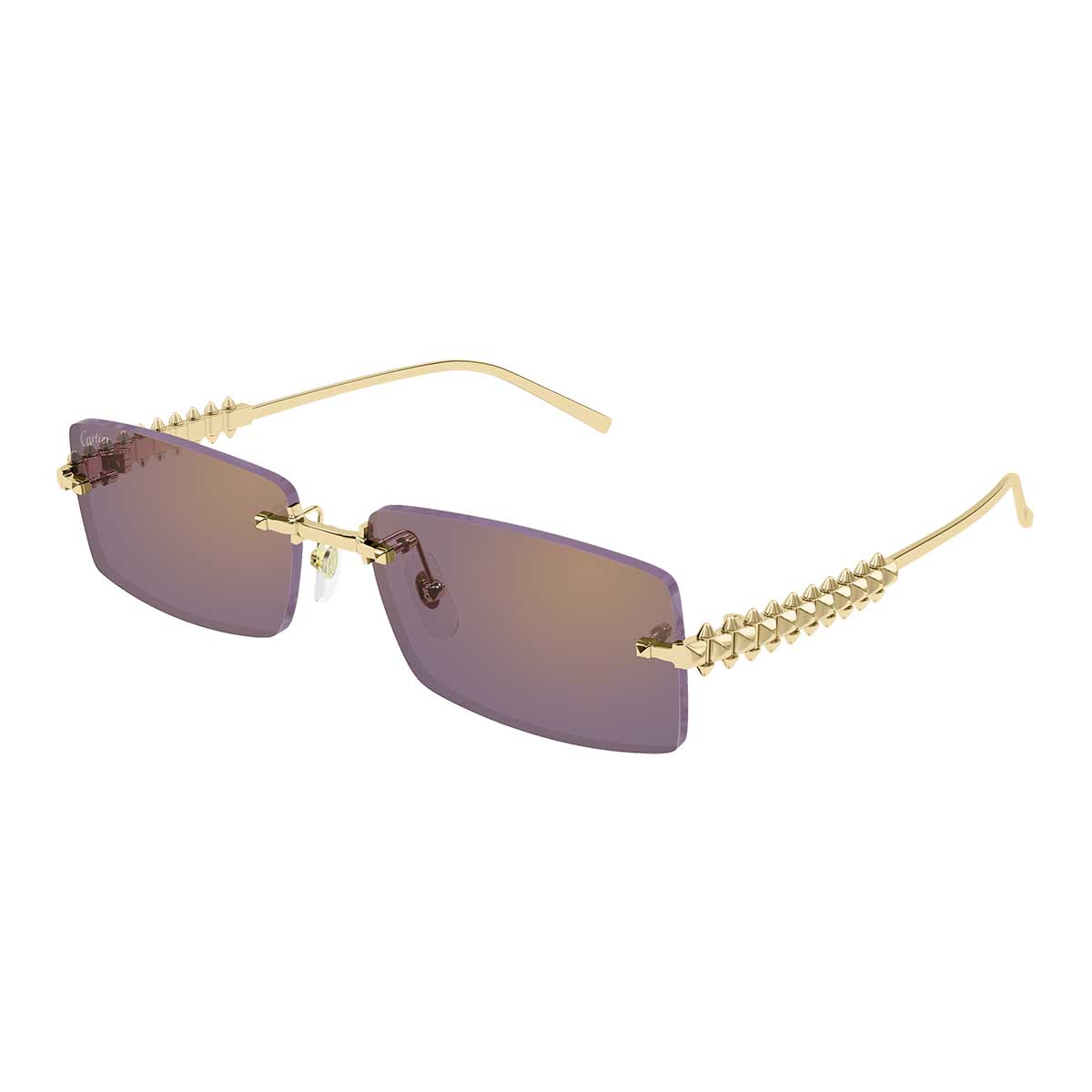 Cartier Occhiali da Sole CT0604S 003 Oro/Viola Unisex