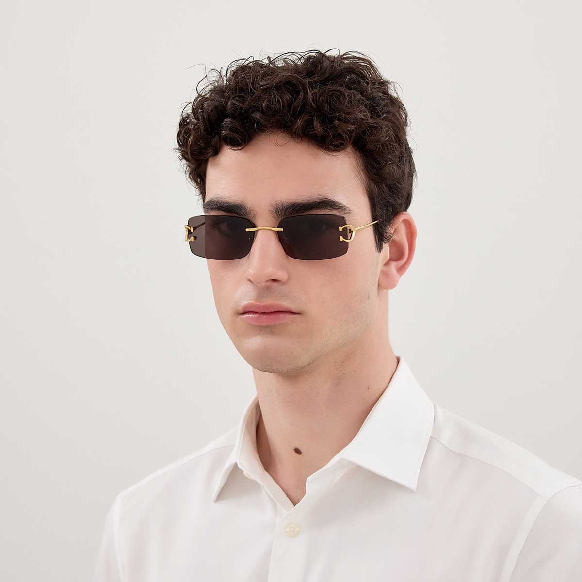 Cartier Occhiali da Sole CT0605S 001 Oro/Grigio Uomo