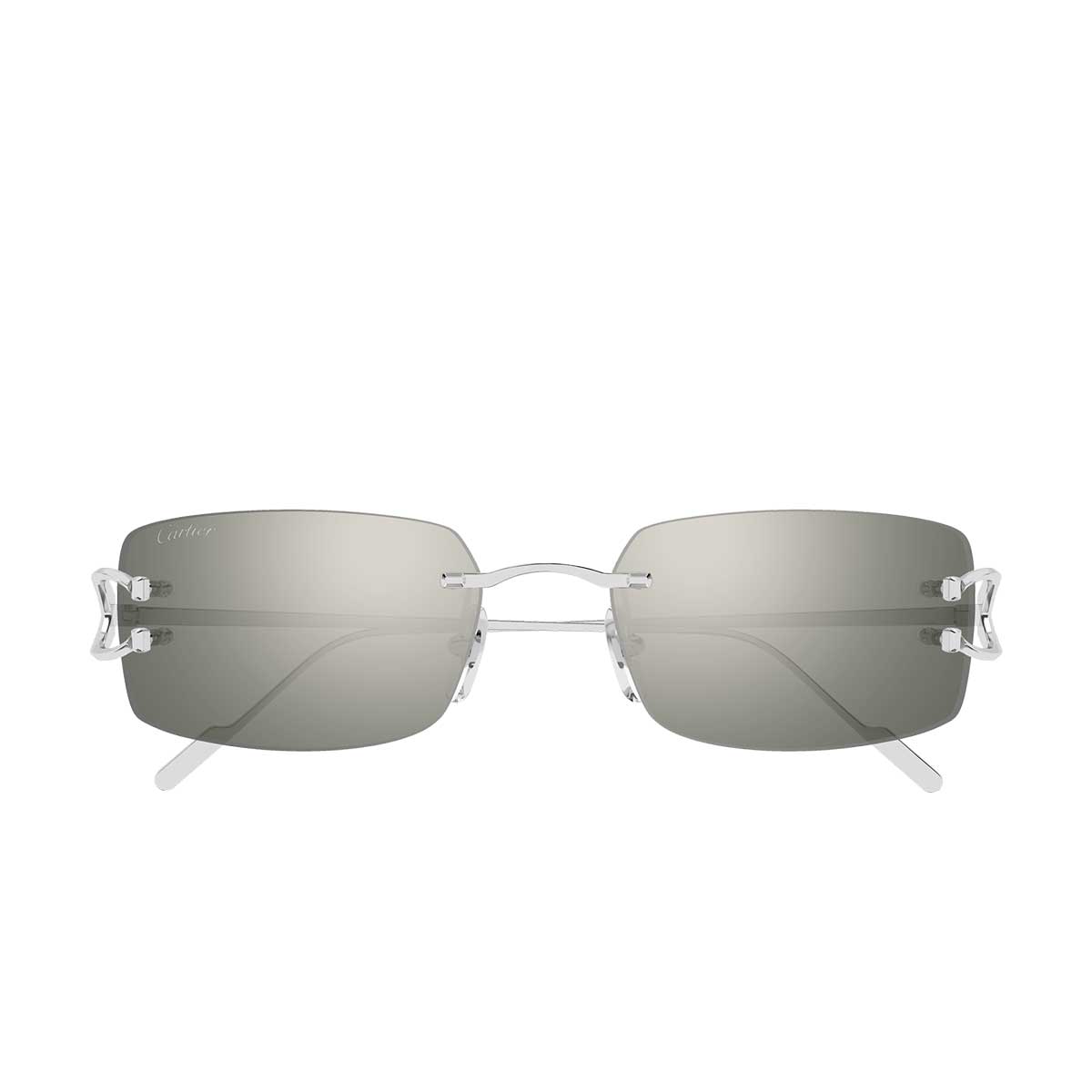Cartier Occhiali da Sole CT0605S 002 Argento/Argento Uomo