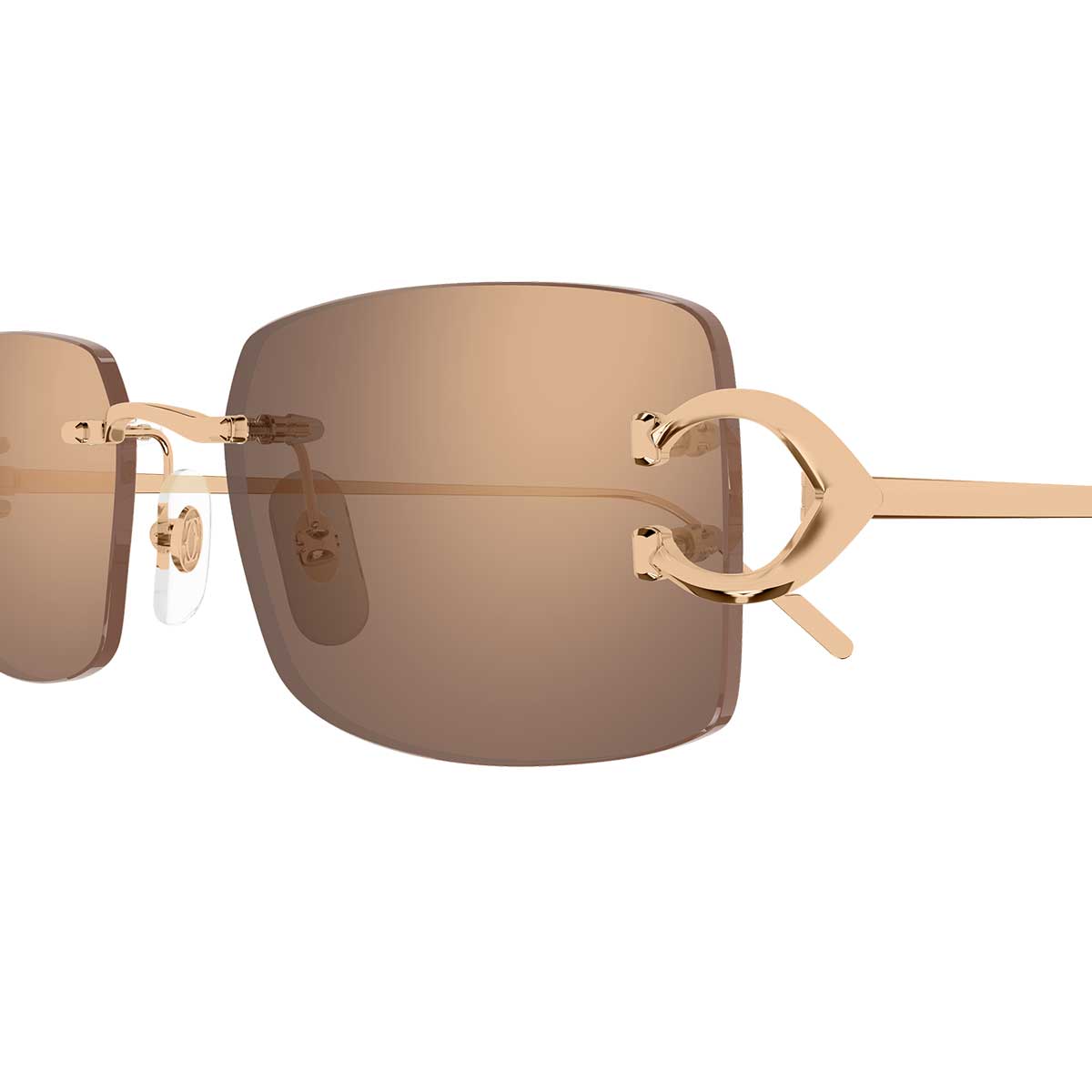 Cartier Occhiali da Sole CT0605S 003 Bronzo/Oro Uomo