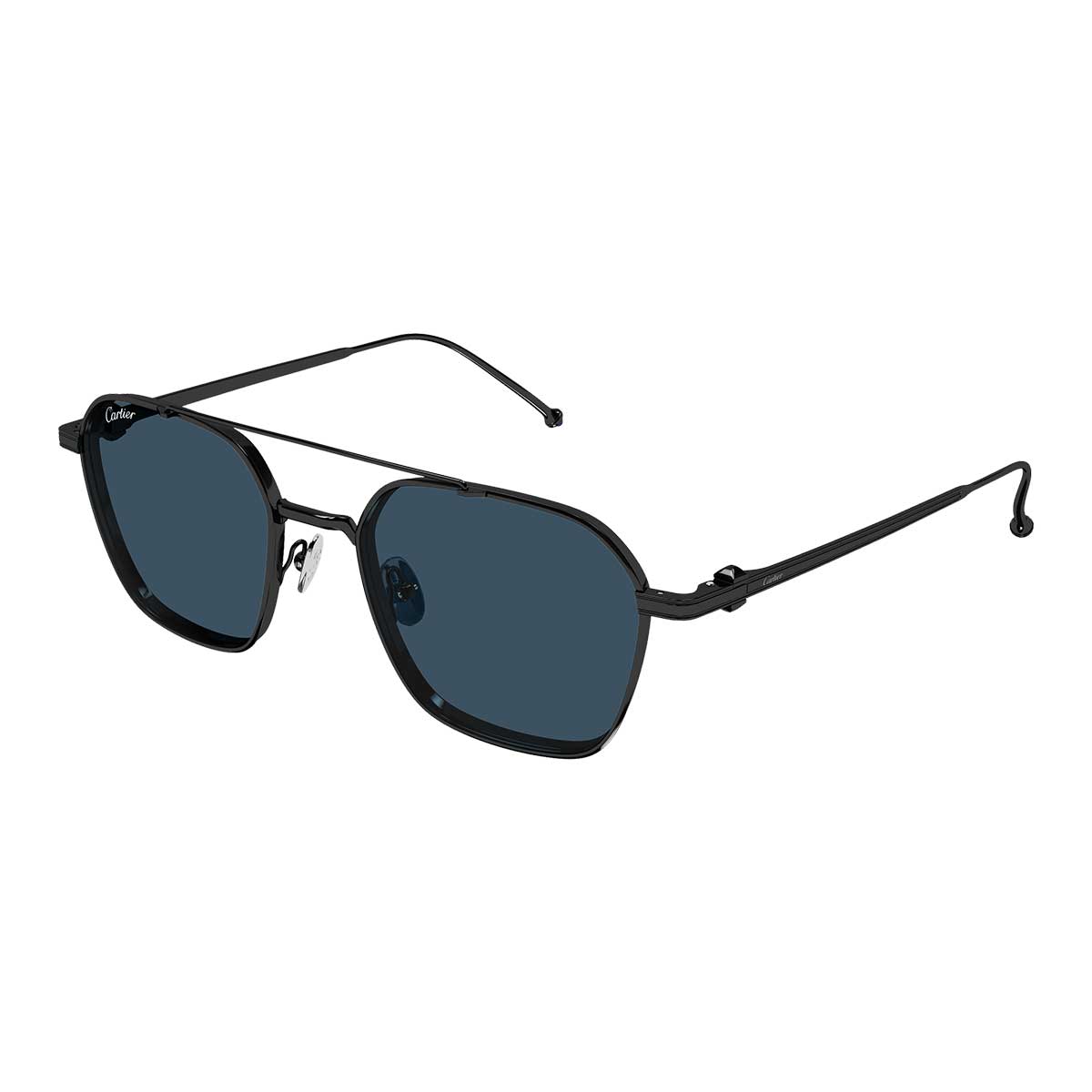 Cartier Occhiali da Sole CT0618S 004 Nero/Blu Uomo