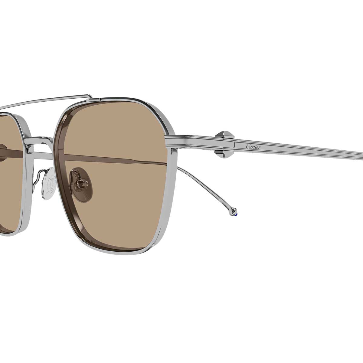 Cartier Occhiali da Sole CT0618S 005 Rutenio/Marrone Uomo