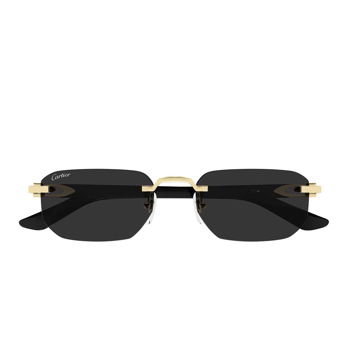 Cartier Occhiali da Sole CT0622S 001 OroNero/Grigio Uomo