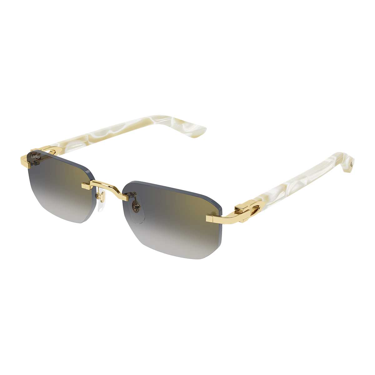 Cartier Occhiali da Sole CT0622S 004 OroAvorio/Grigio Uomo