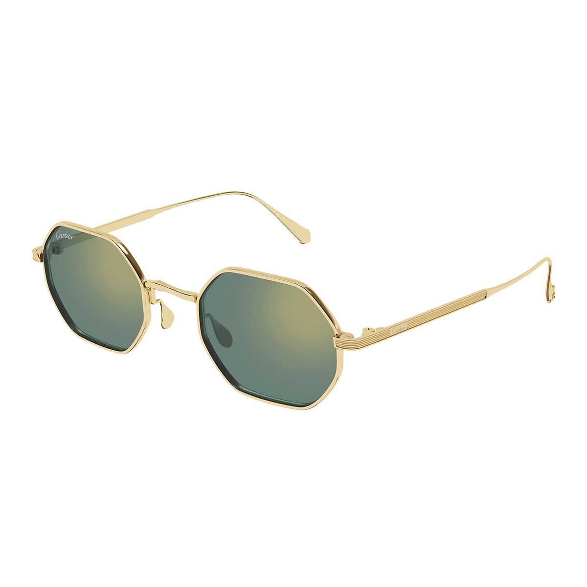 Cartier Occhiali da Sole CT0627S 003 Oro/Verde Unisex