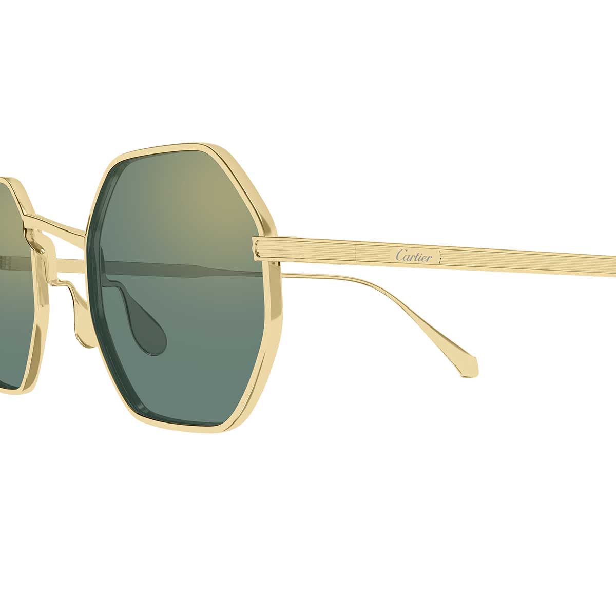 Cartier Occhiali da Sole CT0627S 003 Oro/Verde Unisex