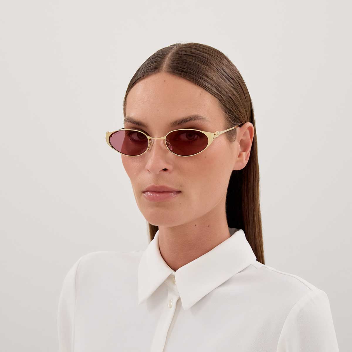 Cartier Occhiali da Sole CT0630S 003 Oro/Viola Donna