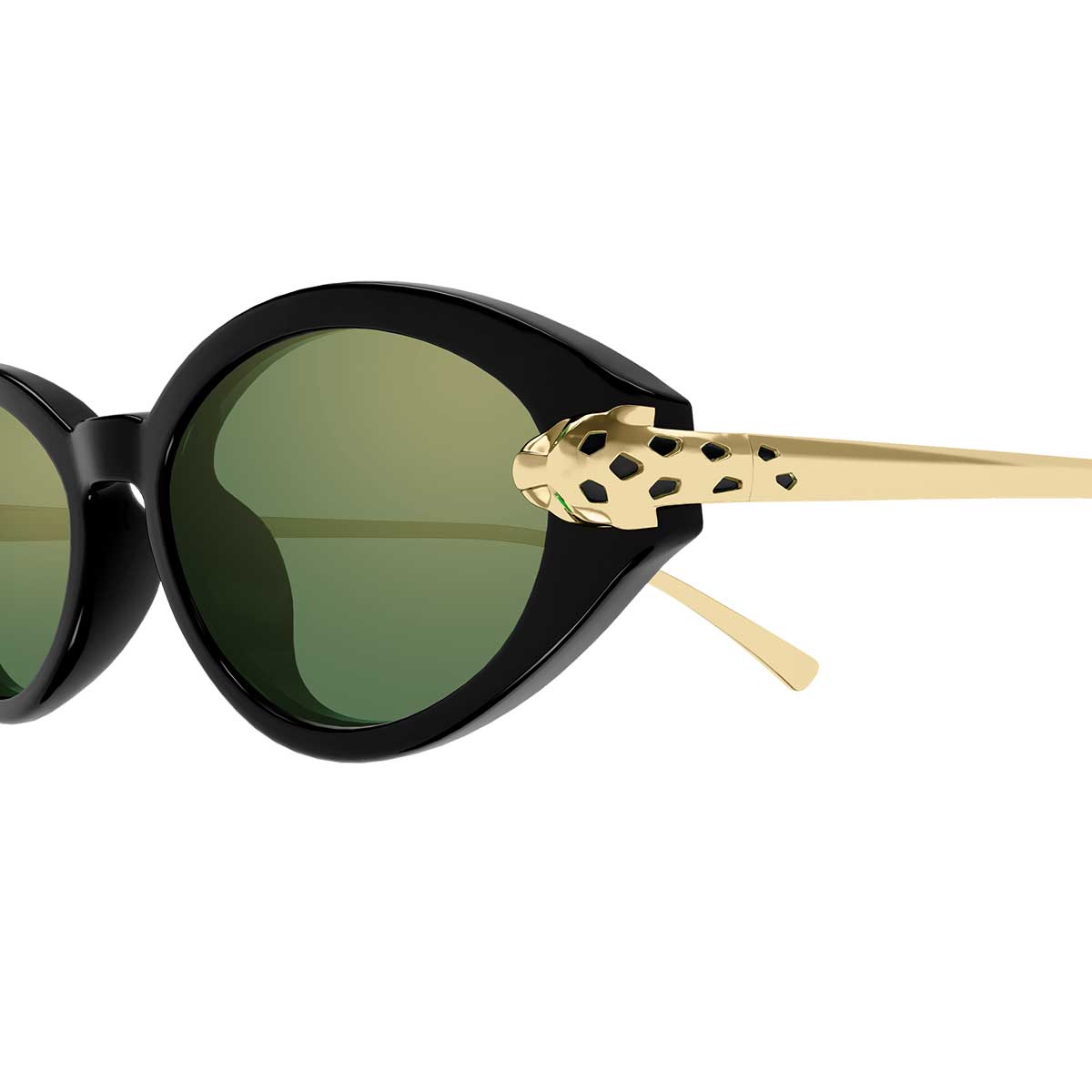 Cartier Occhiali da Sole CT0634S 004 NeroOro/Verde Donna