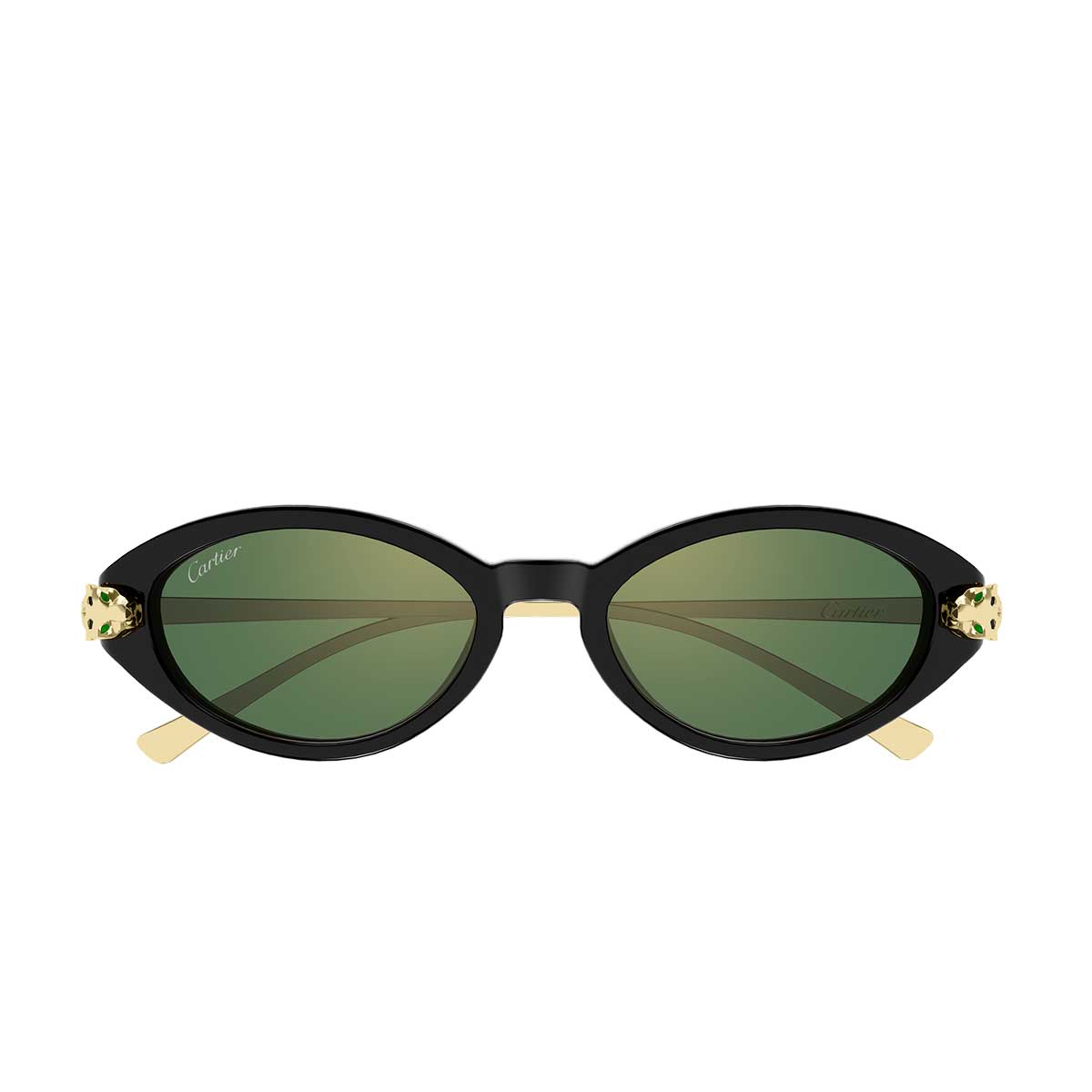 Cartier Occhiali da Sole CT0634S 004 NeroOro/Verde Donna