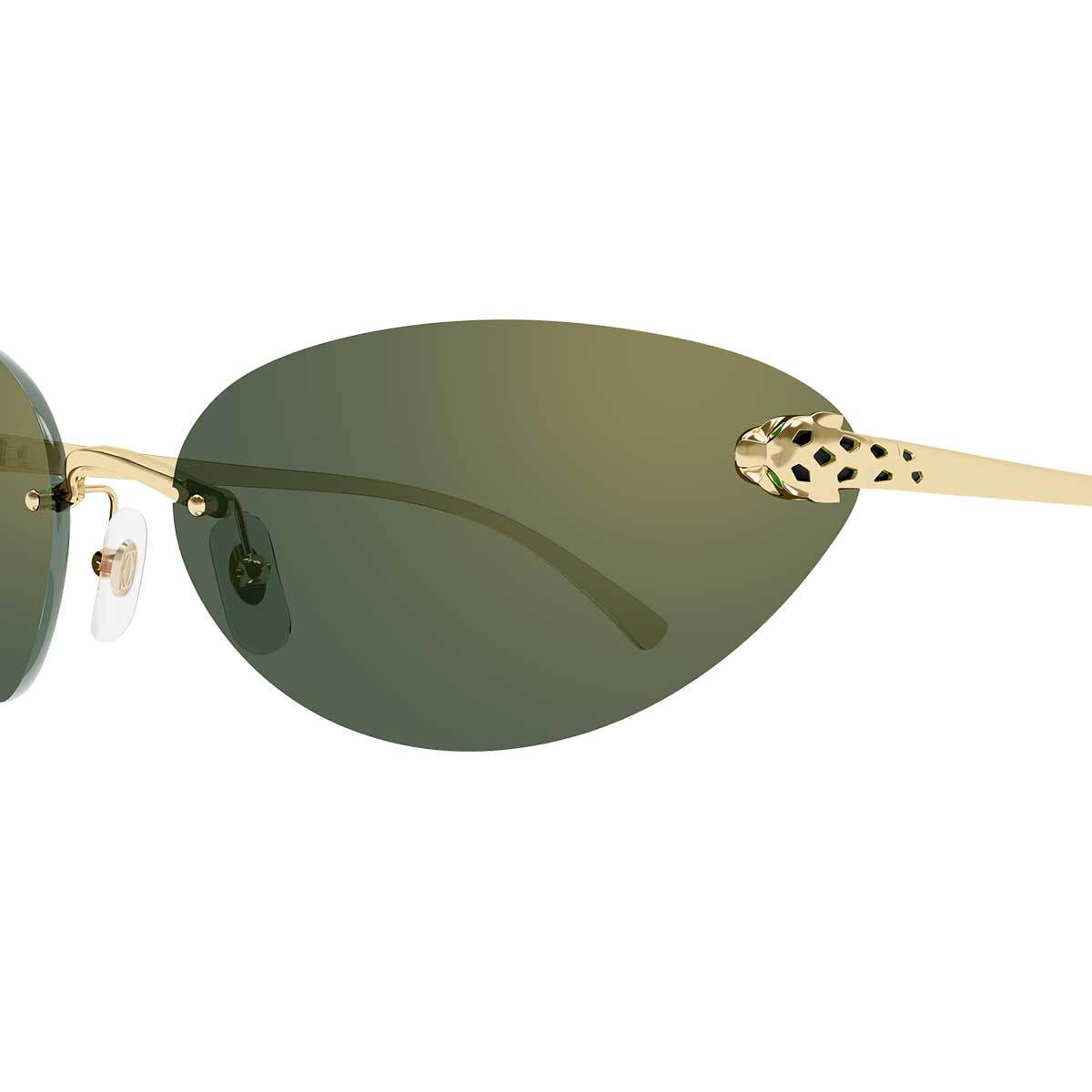 Cartier Occhiali da Sole CT0635S 003 Oro/Verde Donna