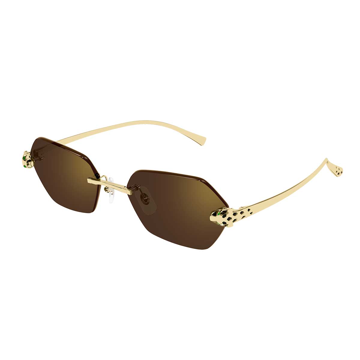 Cartier Occhiali da Sole CT0636S 002 Oro/Marrone Donna