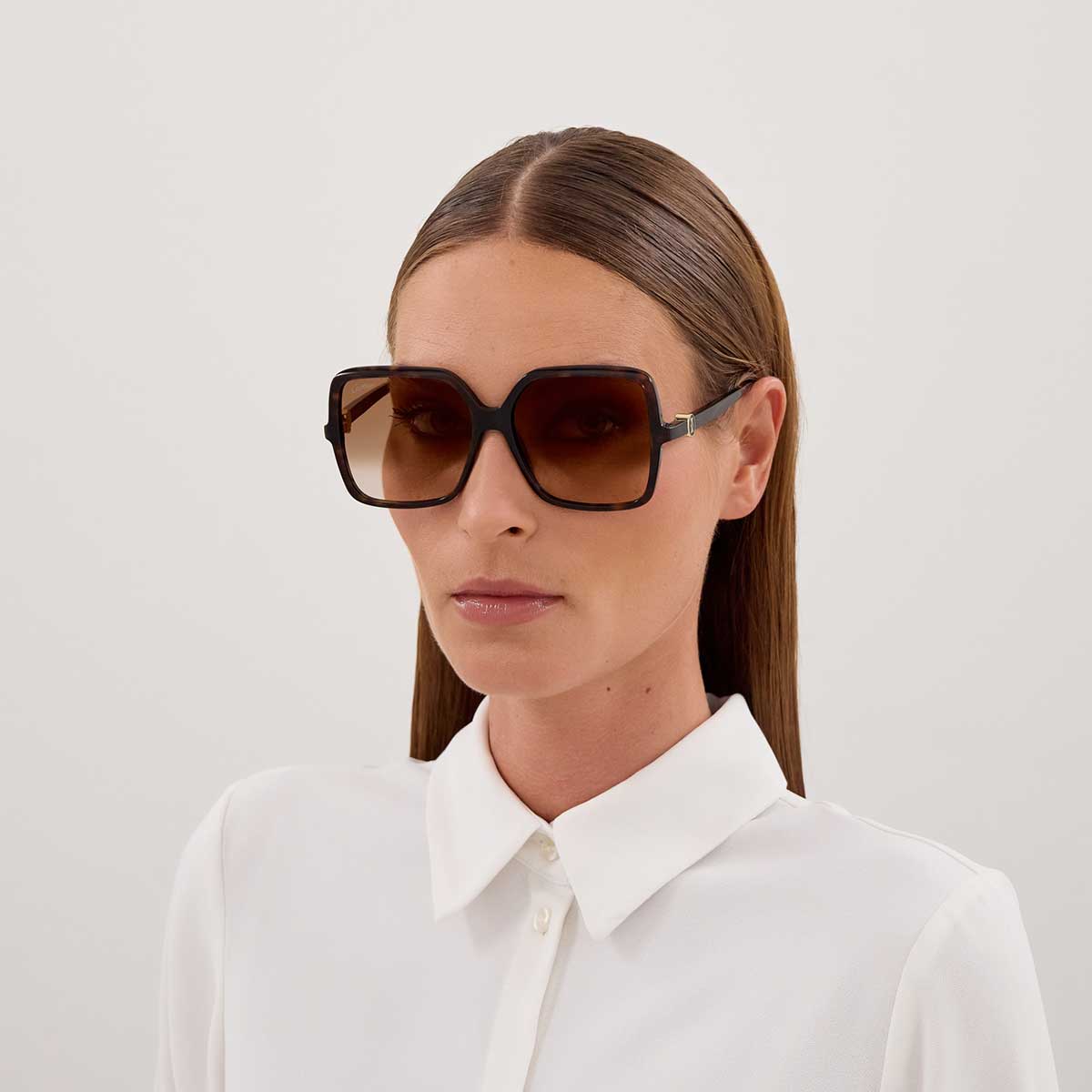 Cartier Occhiali da Sole CT0641S 002 Marrone/Marrone Donna