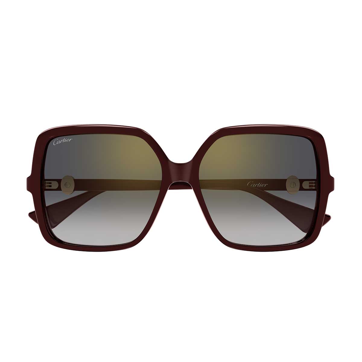 Cartier Occhiali da Sole CT0641S 003 Burgundy/Grigio Donna