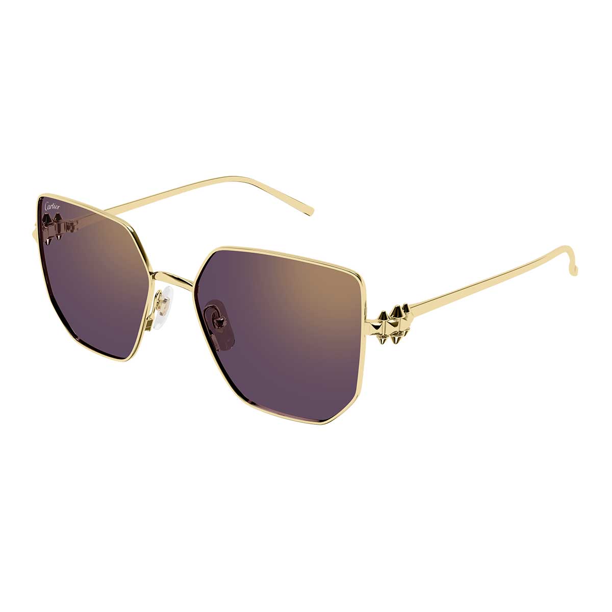 Cartier Occhiali da Sole CT0645S 002 Oro/Viola Donna