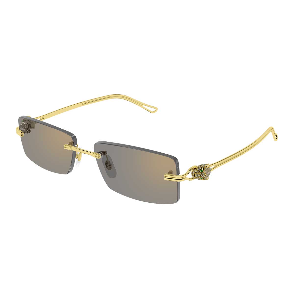 Cartier Occhiali da Sole CT0647S 002 Oro/Grigio Unisex