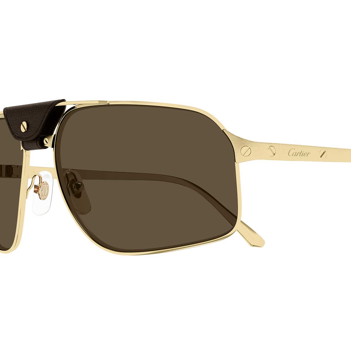 Cartier Occhiali da Sole CT0651S 003 Oro/Marrone Uomo