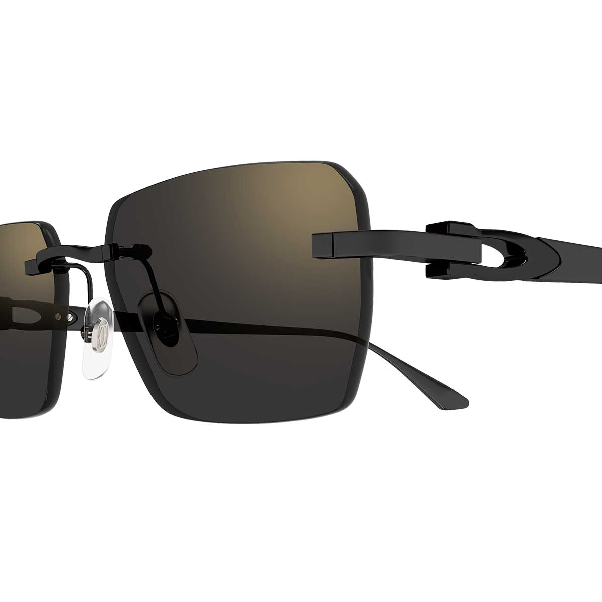 Cartier Occhiali da Sole CT0660S 001 Nero/Grigio Uomo 3