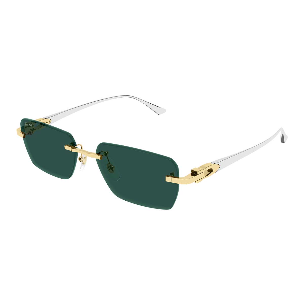 Cartier Occhiali da Sole CT0660S 002 OroArgento/Verde Uomo 2