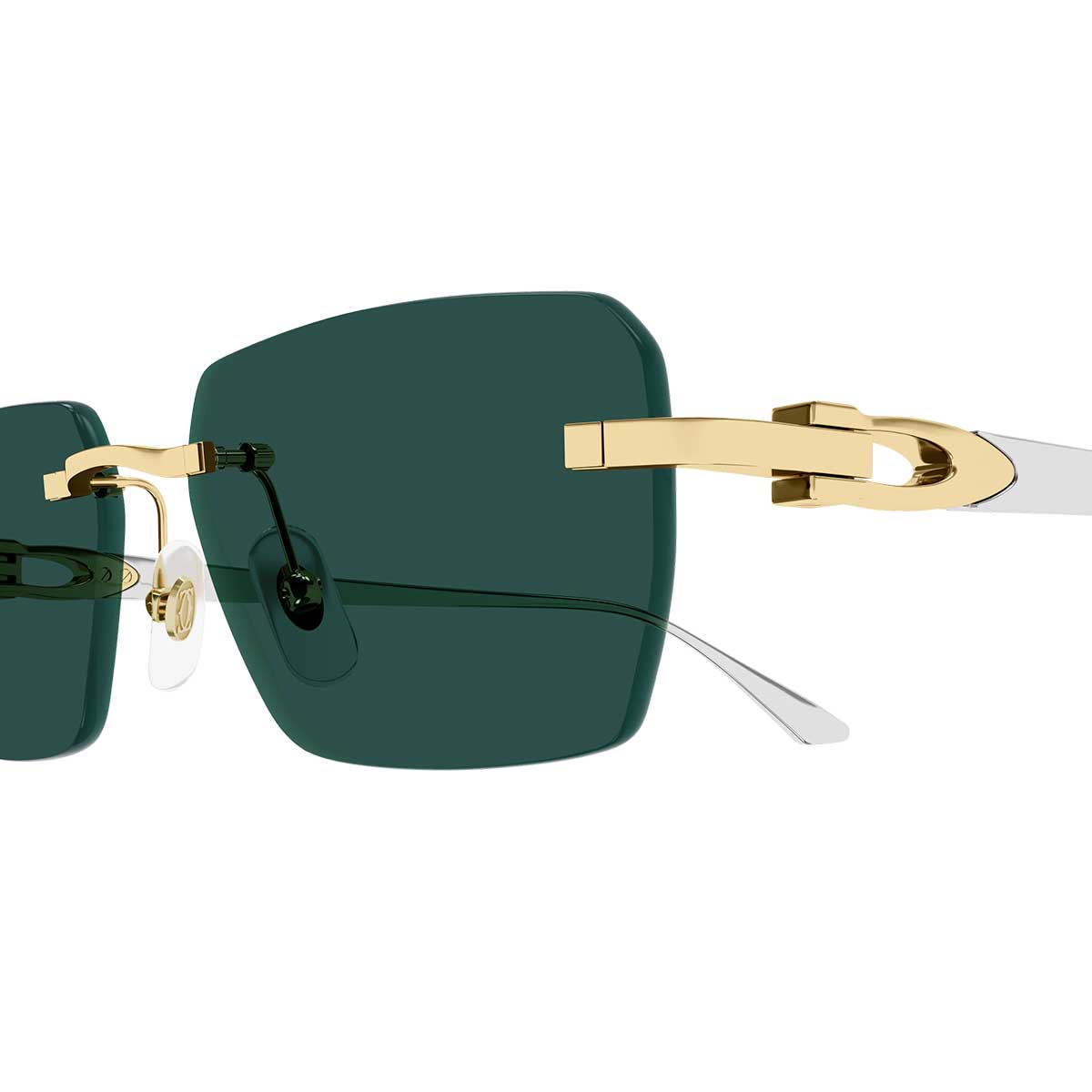 Cartier Occhiali da Sole CT0660S 002 OroArgento/Verde Uomo 3