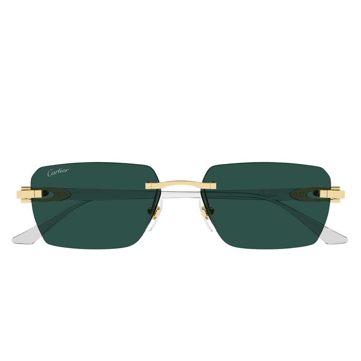 Cartier Occhiali da Sole CT0660S 002 OroArgento/Verde Uomo