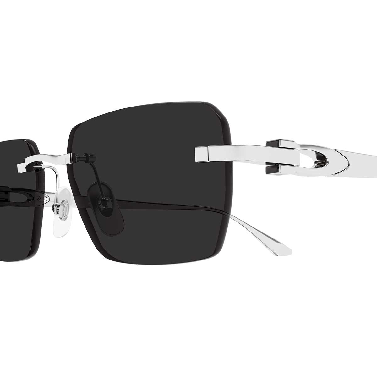 Cartier Occhiali da Sole CT0660S 003 Argento/Grigio Uomo 3