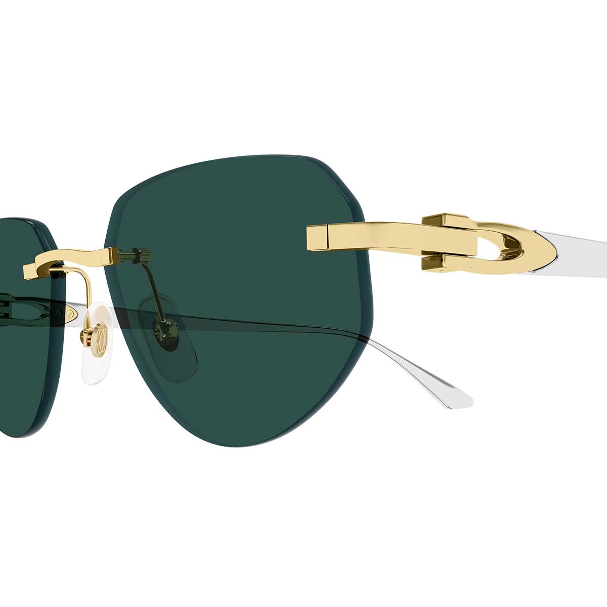 Cartier Occhiali da Sole CT0661S 002 OroArgento/Verde Uomo 3