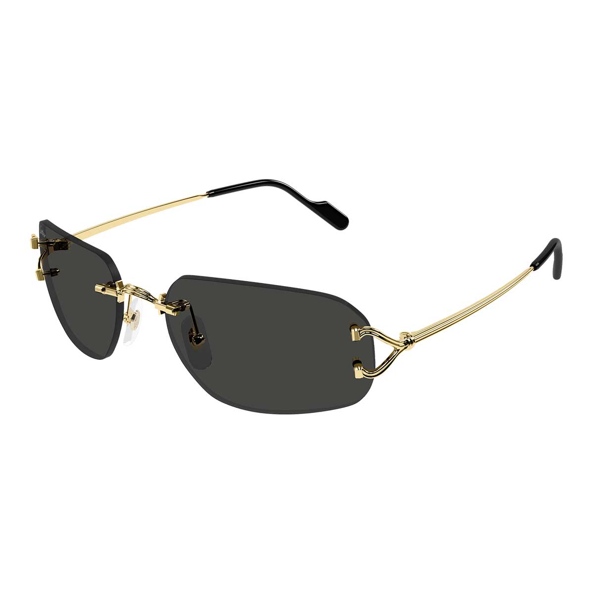 Cartier Occhiali da Sole CT0663S 001 Oro/Grigio Unisex 2