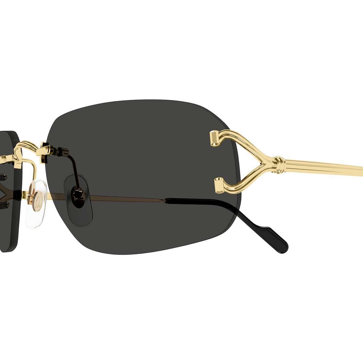 Cartier Occhiali da Sole CT0663S 001 Oro/Grigio Unisex 3