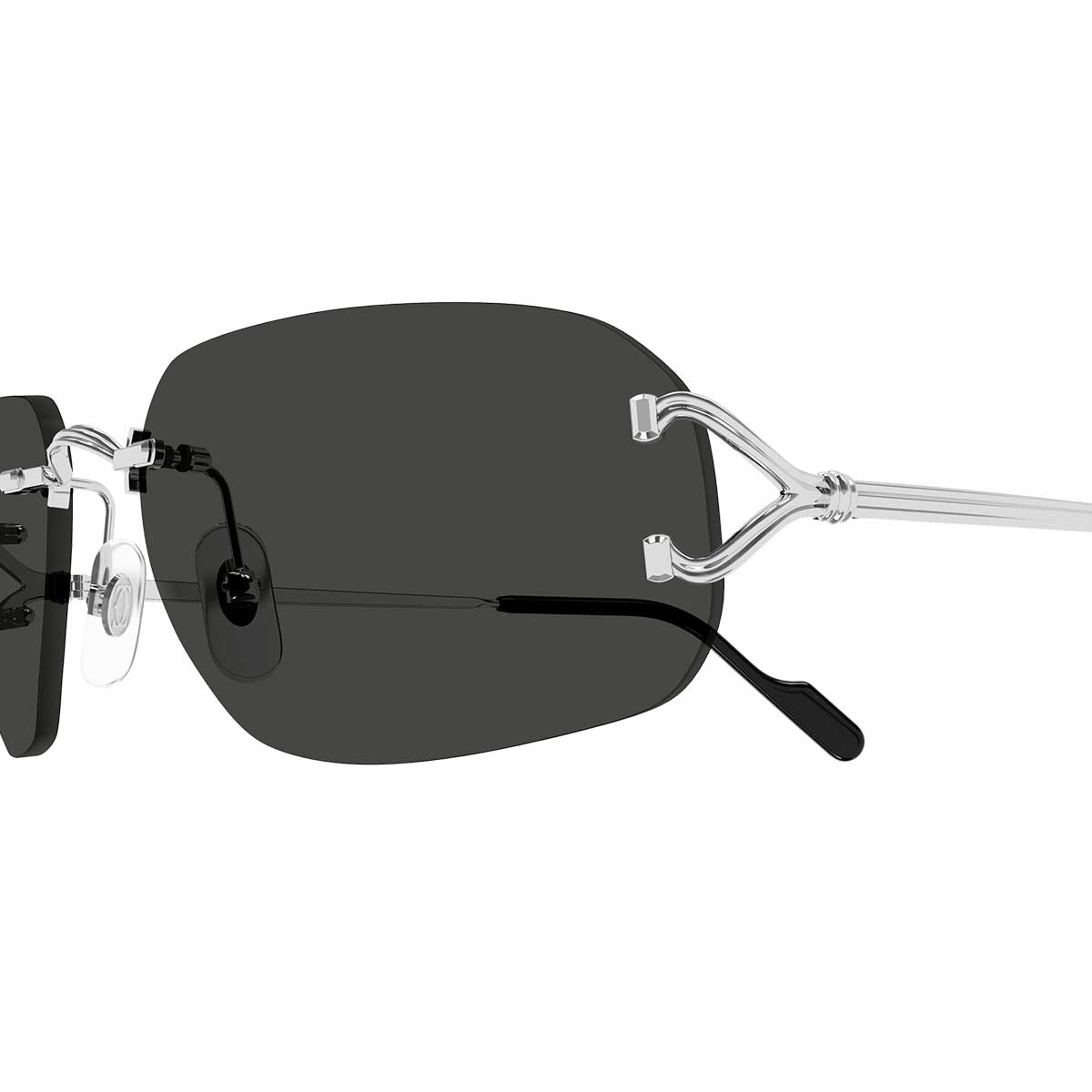 Cartier Occhiali da Sole CT0663S 002 Argento/Grigio Unisex