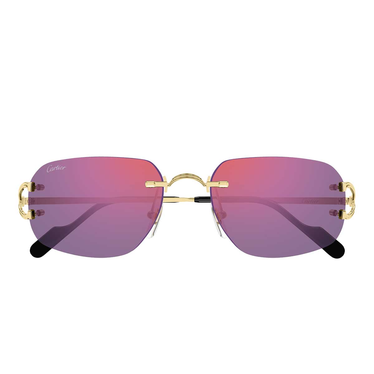 Cartier Occhiali da Sole CT0663S 003 Oro/Viola Unisex