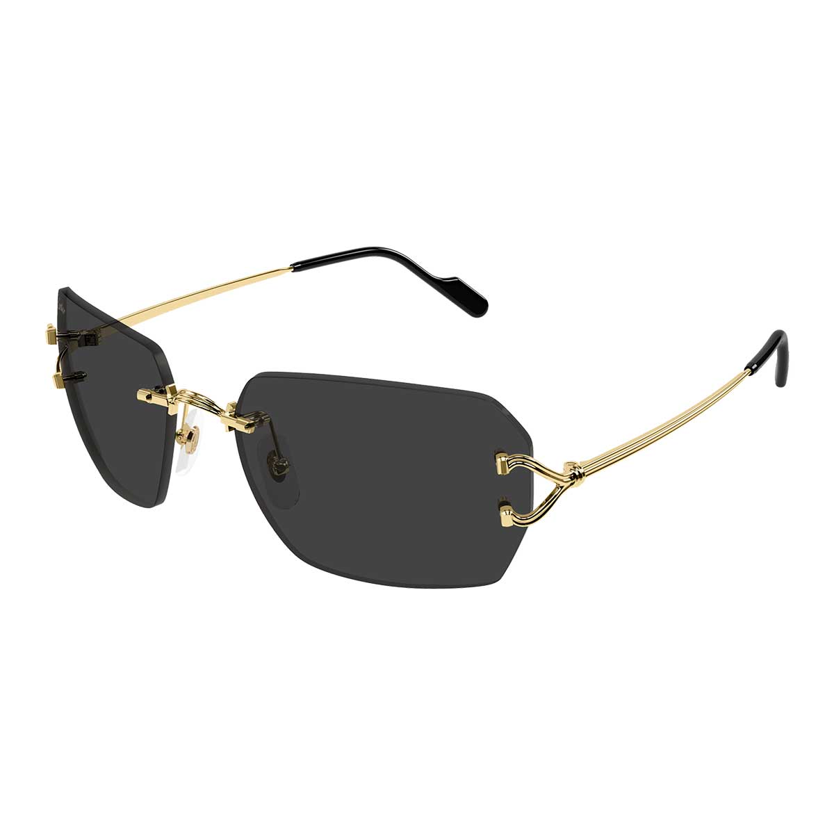 Cartier Occhiali da Sole CT0664S 001 Oro/Grigio Unisex