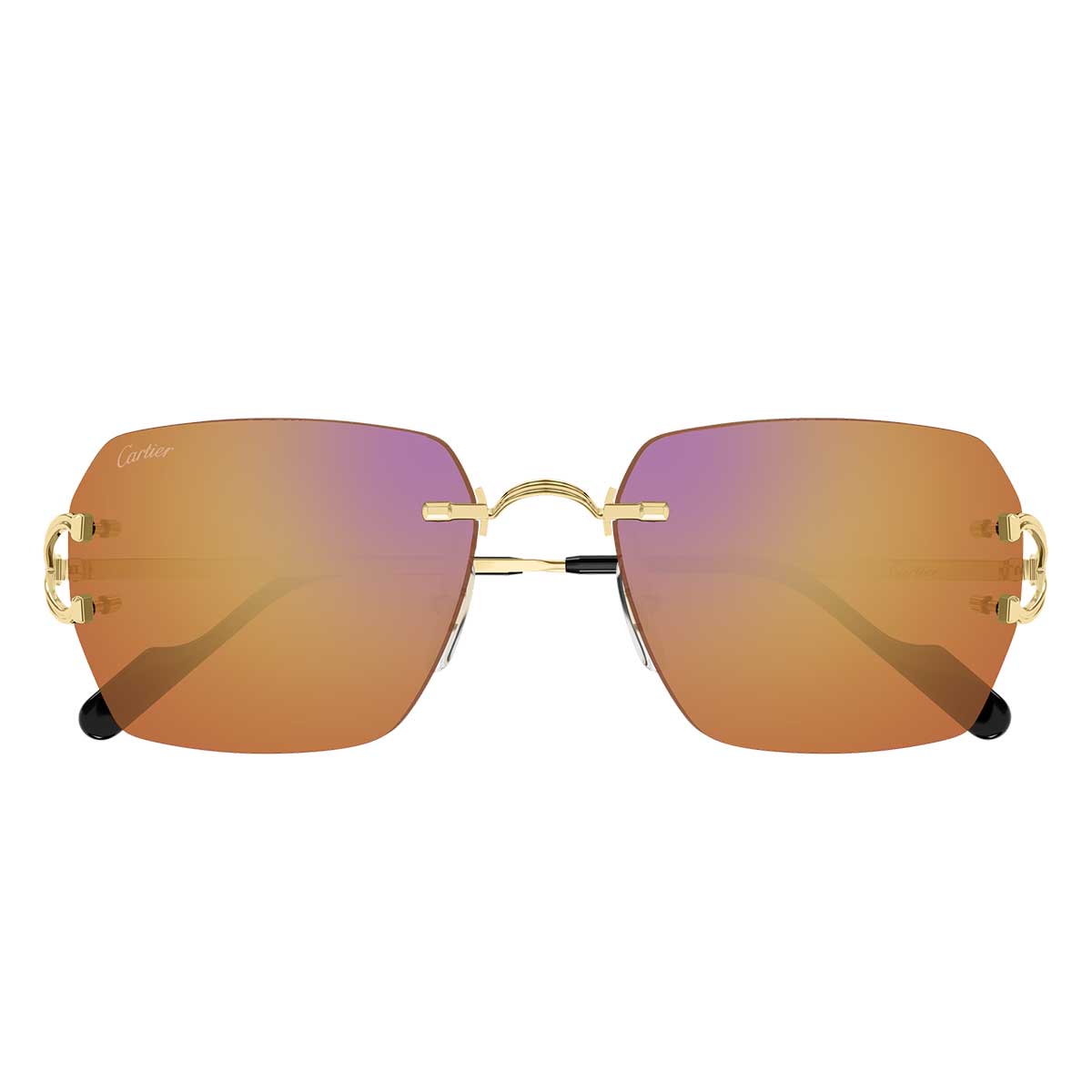 Cartier Occhiali da Sole CT0664S 004 Oro/Arancione Unisex