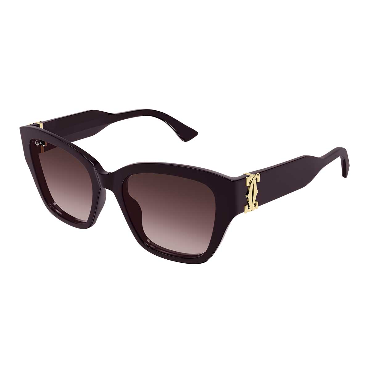Cartier Occhiali da Sole CT0666S 003 Burgundy/Rosso Donna 2