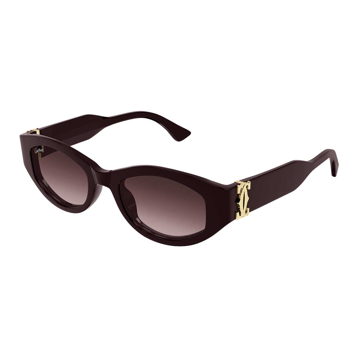 Cartier Occhiali da Sole CT0667S 003 Burgundy/Rosso Donna 2