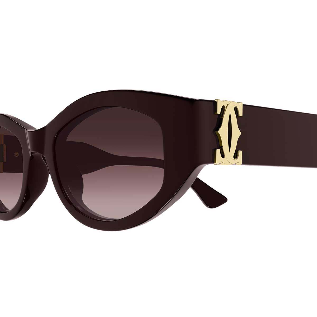 Cartier Occhiali da Sole CT0667S 003 Burgundy/Rosso Donna 3