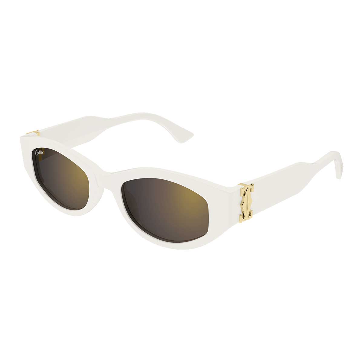 Cartier Occhiali da Sole CT0667S 004 Bianco/Grigio Donna 2