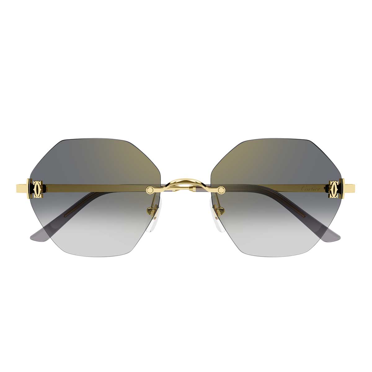 Cartier Occhiali da Sole CT0671S 001 Oro/Grigio Donna