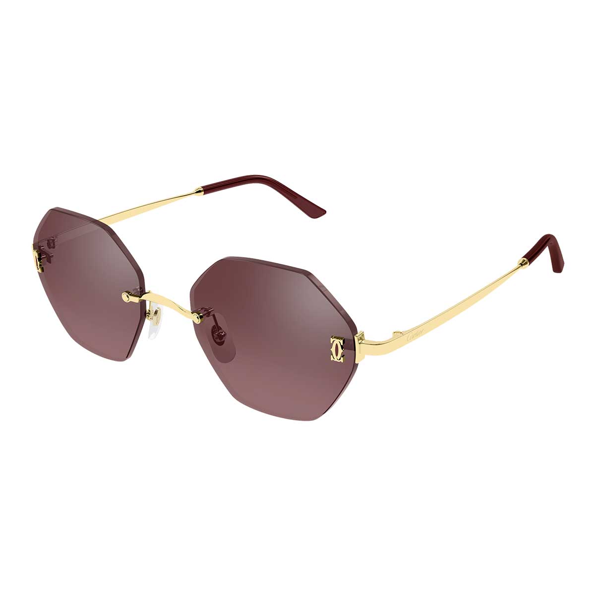 Cartier Occhiali da Sole CT0671S 003 Oro/Rosso Donna 2