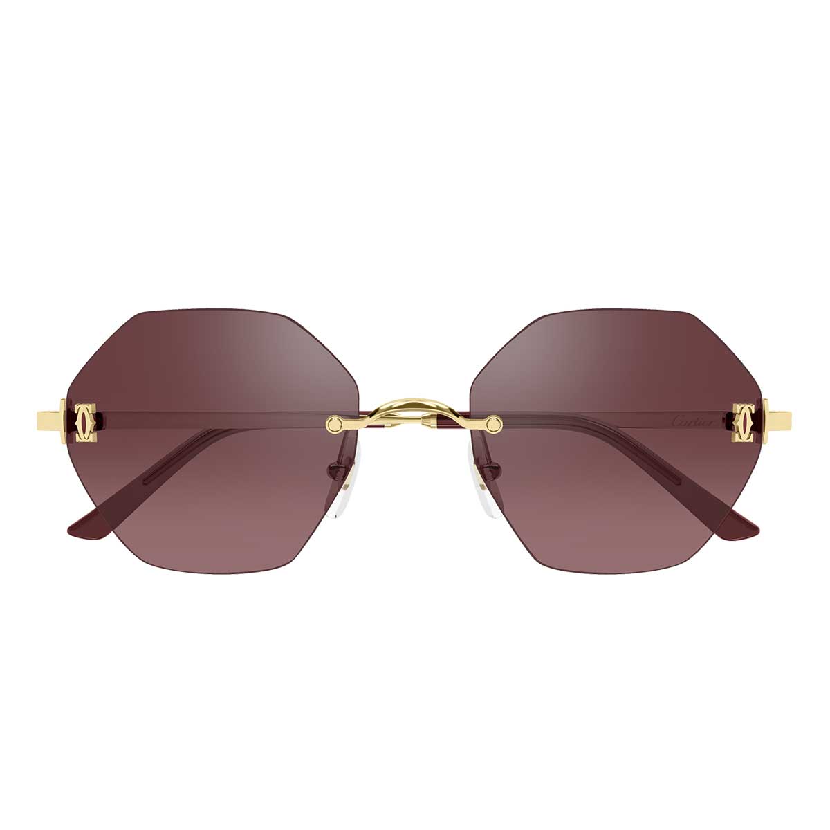 Cartier Occhiali da Sole CT0671S 003 Oro/Rosso Donna