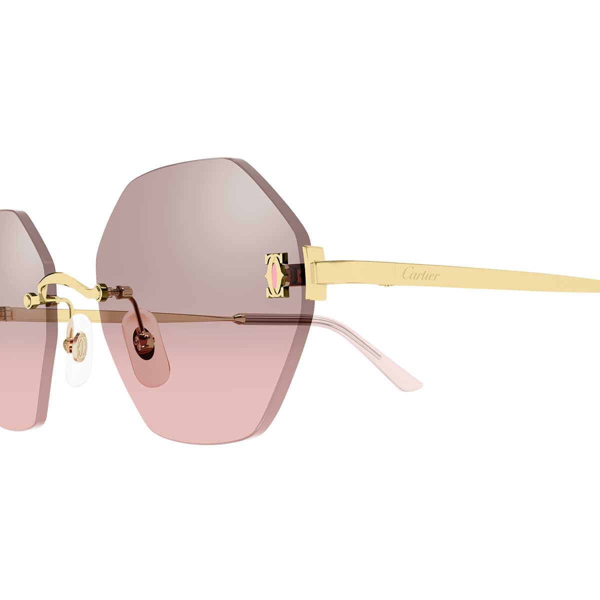Cartier Occhiali da Sole CT0671S 004 Oro/Rosa Donna 3