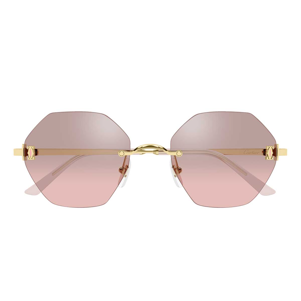 Cartier Occhiali da Sole CT0671S 004 Oro/Rosa Donna