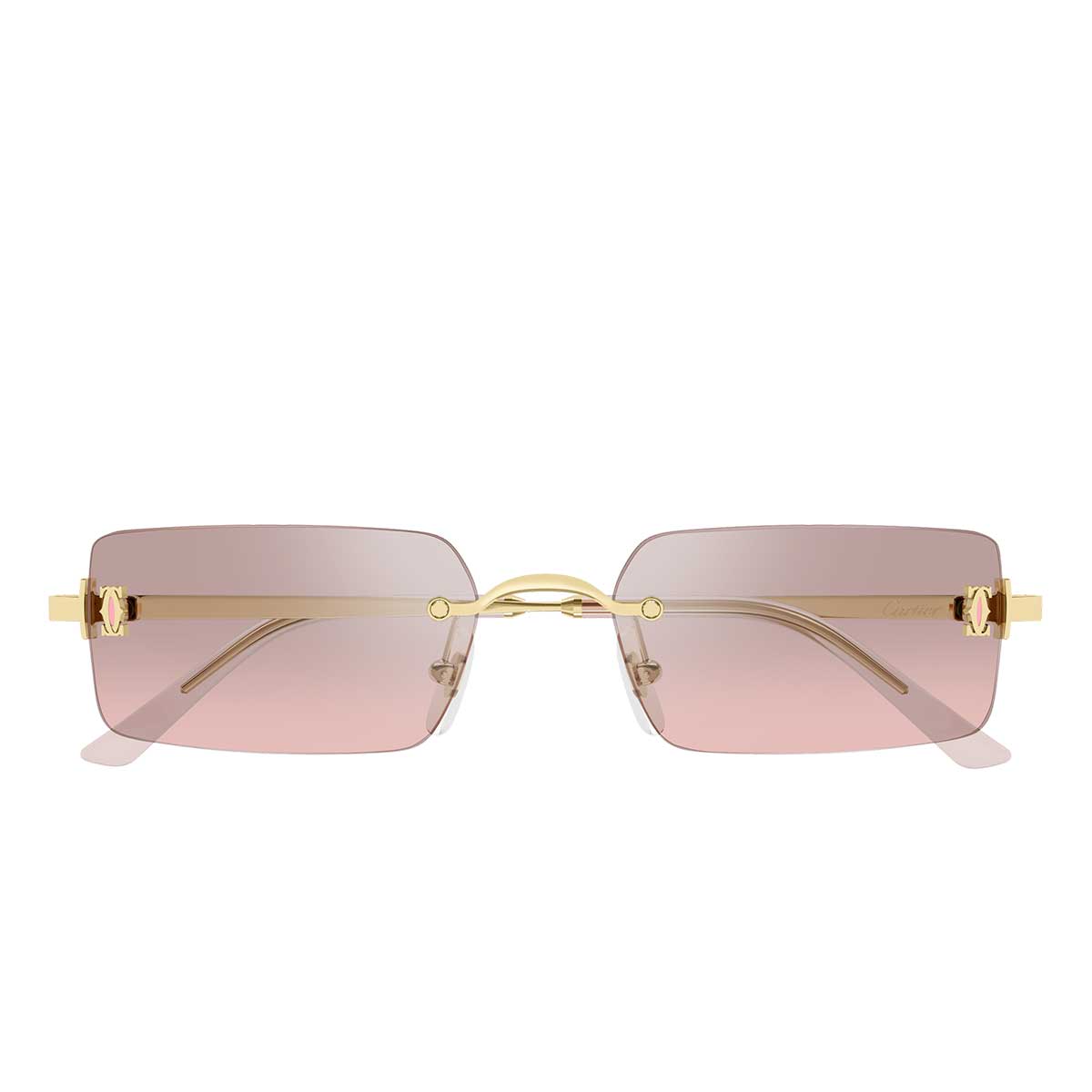 Cartier Occhiali da Sole CT0672S 004 Oro/Rosa Unisex