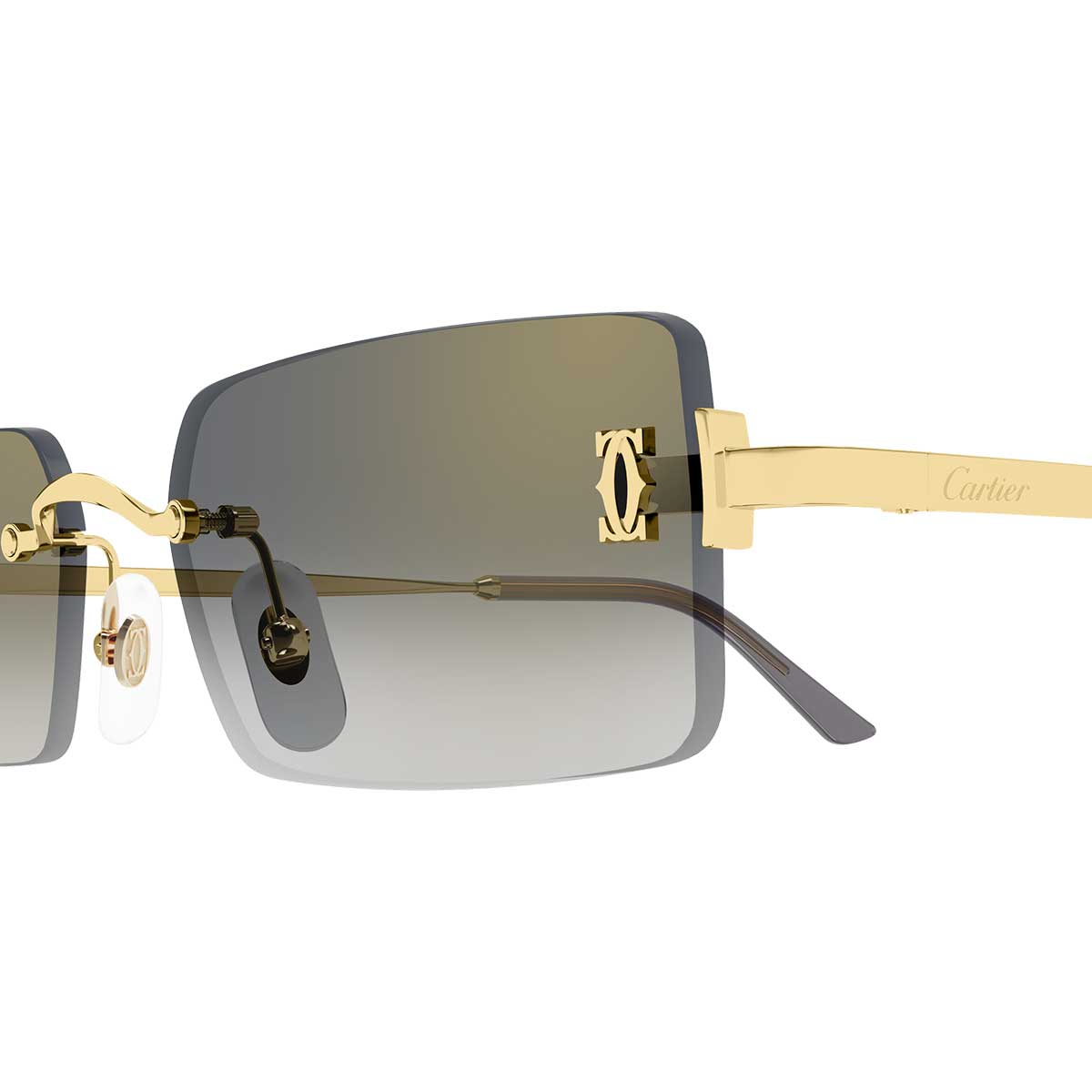 Cartier Occhiali da Sole CT0672S 005 Oro/Grigio Unisex 3