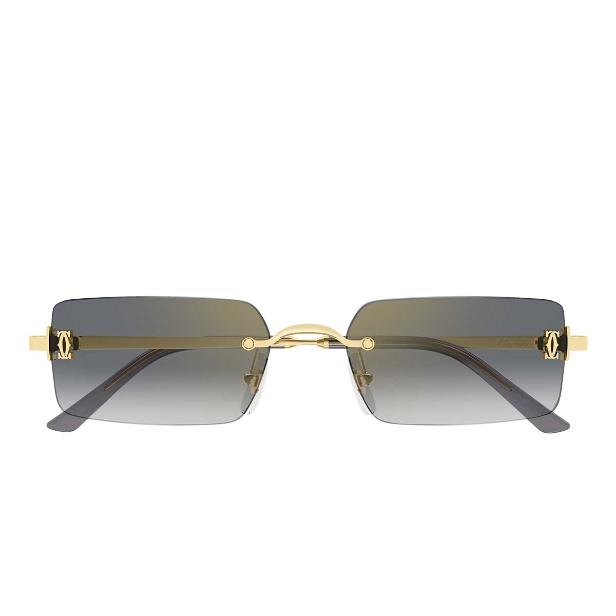 Cartier Occhiali da Sole CT0672S 005 Oro/Grigio Unisex